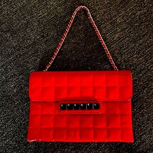 Red Chanel keyboard bag
